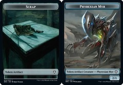 Scrap // Phyrexian Myr Double-sided Token (Commander Brothers' War)
